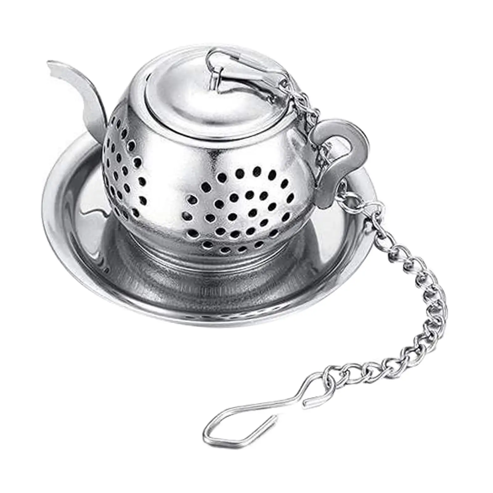 Tea Infusers for Loose Tea Extra Fine Mesh with Tray Smooth Tea Strainer Tea Steeper Basket for Spice Seasoning Teapot Brew Tea