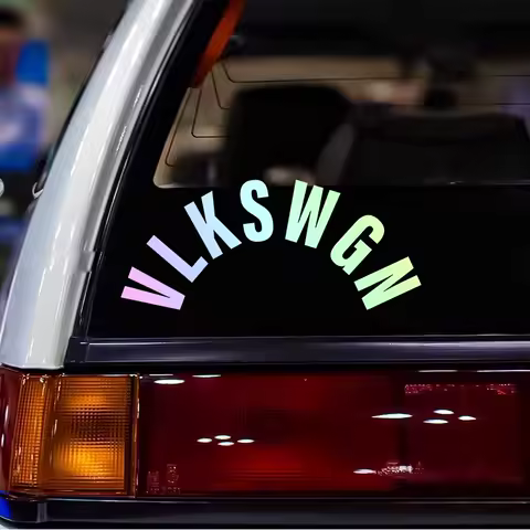 VLKSWGN Rear Wiper Window Car Stickers German Vinyl Text Style Decorative Decals Car Styling for Truck Campervan RV Caravan