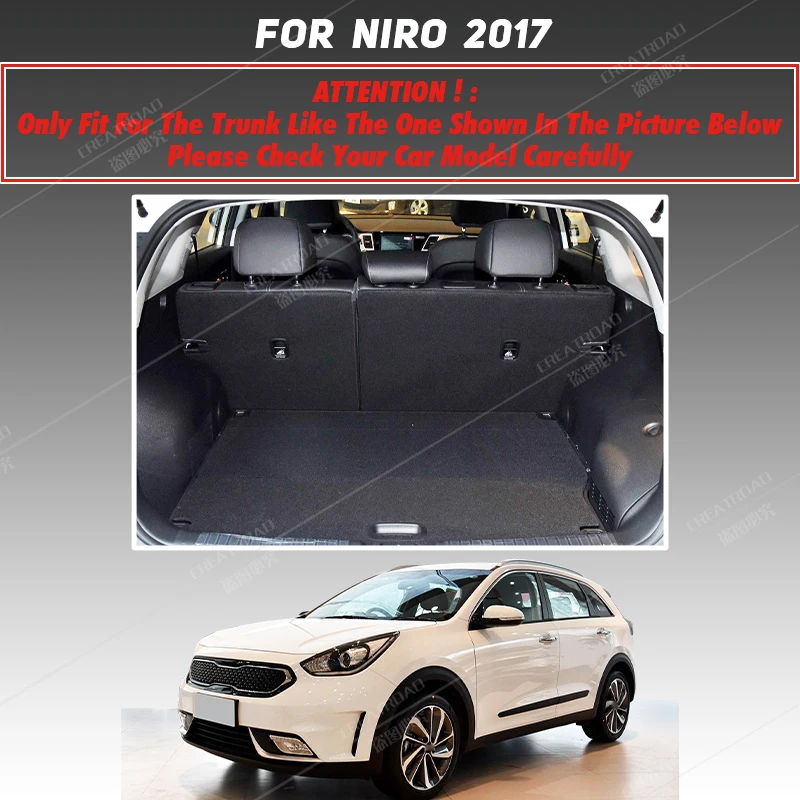 Car trunk mat for KIA Niro 2017（Ultimate Edition）cargo liner carpet interior accessories cover