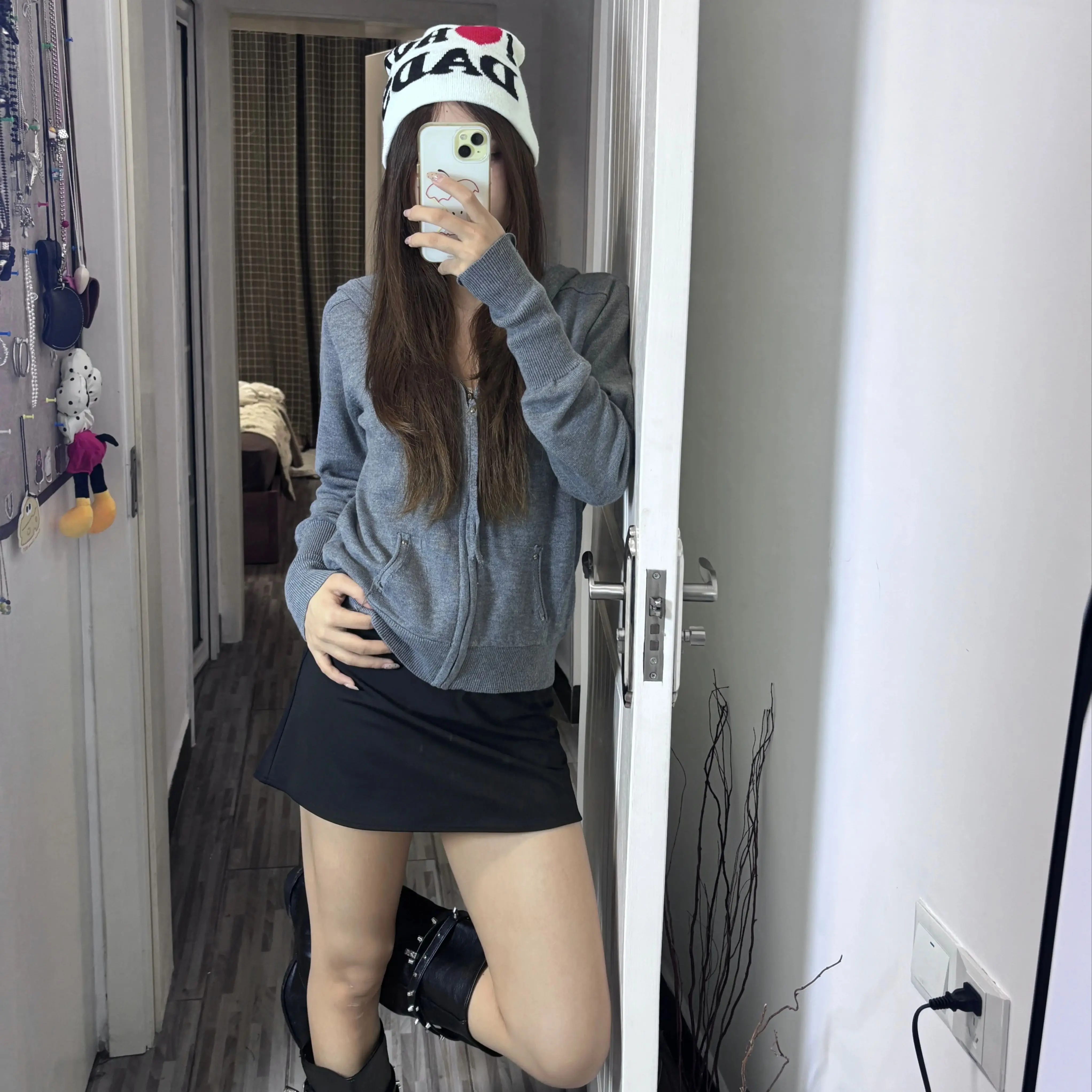 탱크 후디 세트 캐주얼 니트 가디건 가을 따뜻한 코트 세트 스웨터 섹시한 힙업 쇼츠 스커트 스커트-팬츠 세트