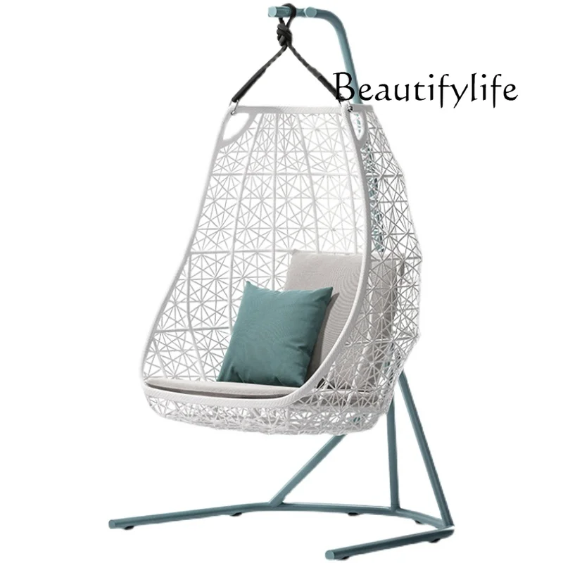 Nordic Balcony Rattan Hanging Basket Chair Household Garden Swing Cradle Chair