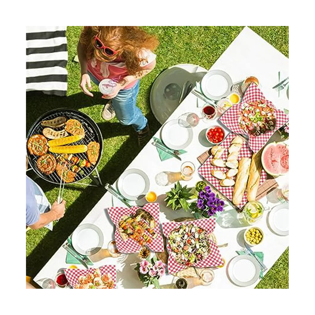 200 листов маслопоглощающей бумаги, пищевой вкладыш, маслостойкая бумага, бумажный блокнот для сэндвичей, бумажная оберточная бумага для гамбургеров