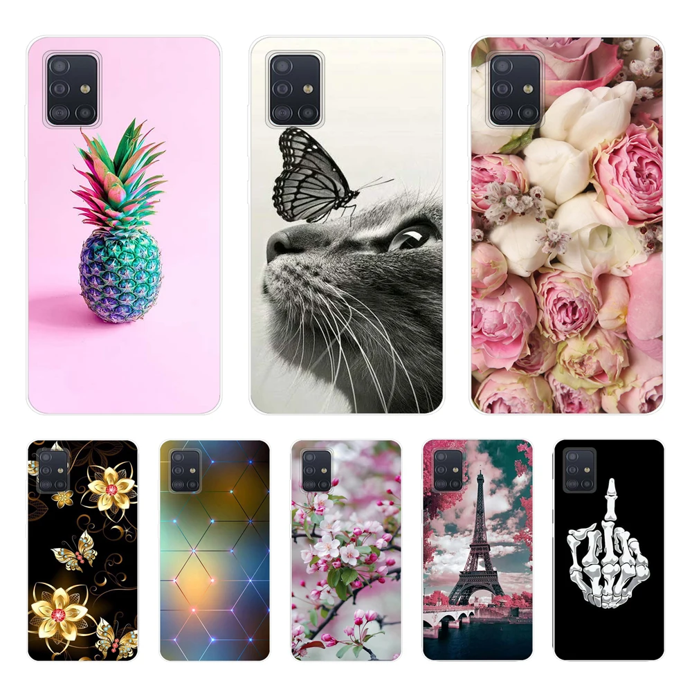 A51 Cute Letters Phone Case For Samsung Galaxy A51 Cover SM-A515F Slim Frosted Shield Matte Fundas For Samsung A51 A 51 5G Cases