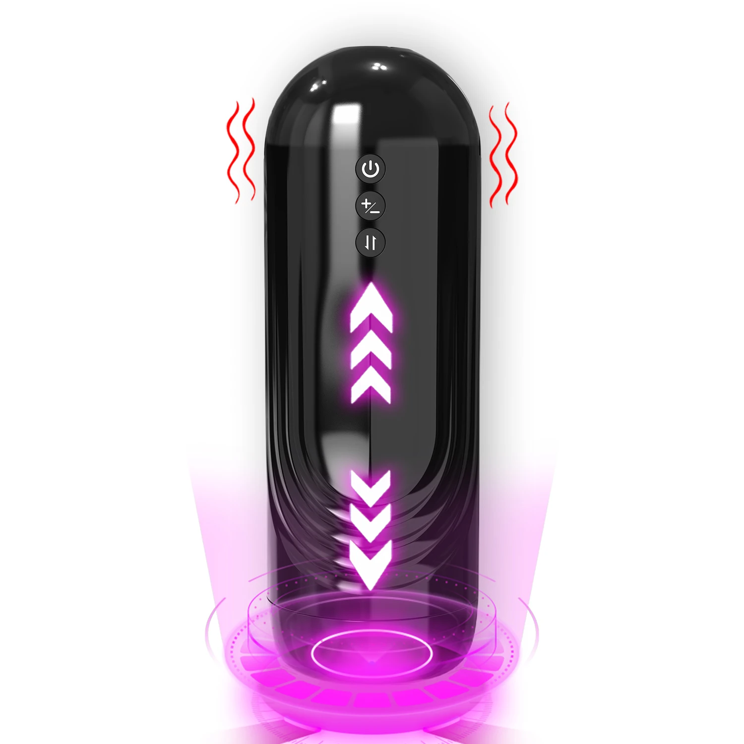Automatic Male Masturbator Cup for Men, 7+1 Thrusting Electric Stroker, Up Down Suction Stimulation, Soft Sleeve Portable Adult Toy with Easy Button Control