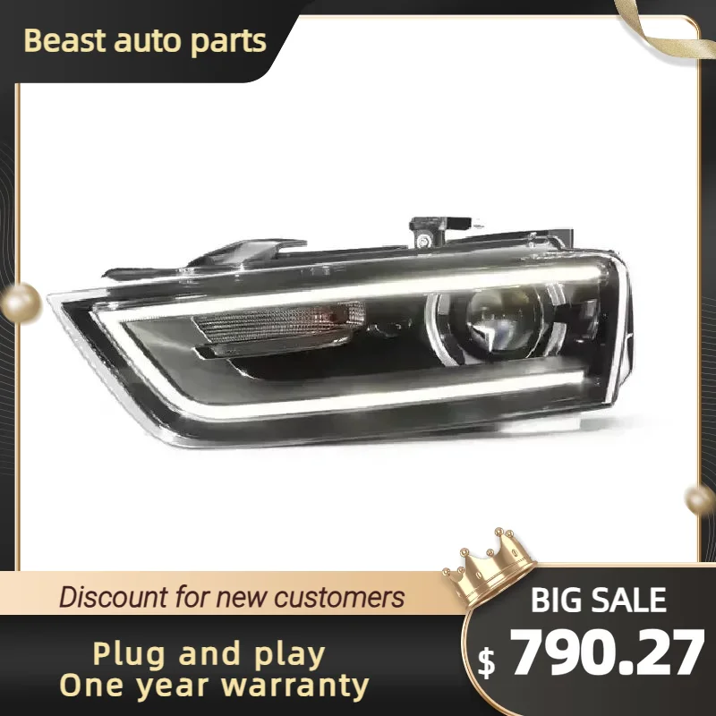 

Plug and Play for Audi Q3 2013-2016 LED Headlights Assembly with DRL, Turn Signal, High/Low Beam & Angel Eyes