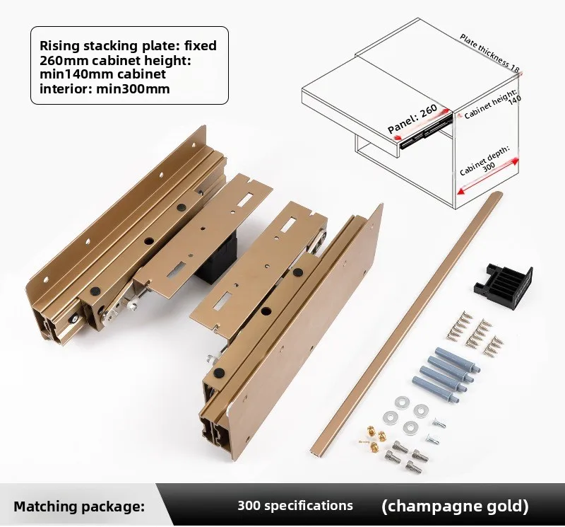 Onzichtbare stijgende uittrekbare tafel Hardware Verlengbureau Glijrail Opklapbare tafel Geleiderailaccessoires