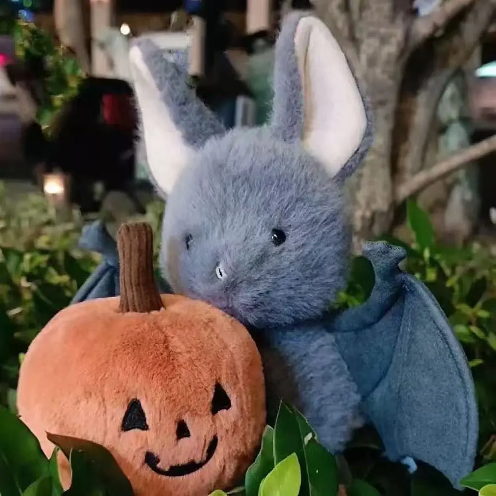 22cm Bat Cartoon Funny Design Bat Plush Soft Fill Grey Bat Fill Animal Car Decoration