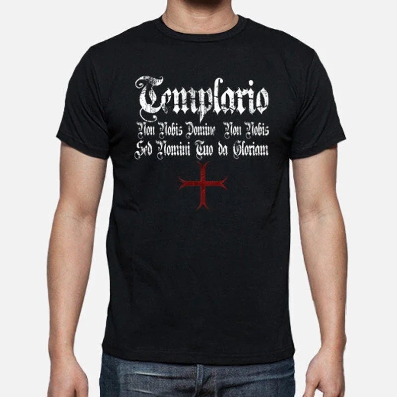 Knights Templar Motto T-Shirt 100% Cotton O-Neck Short Sleeve Summer Casual Mens T-shirt Streetwear
