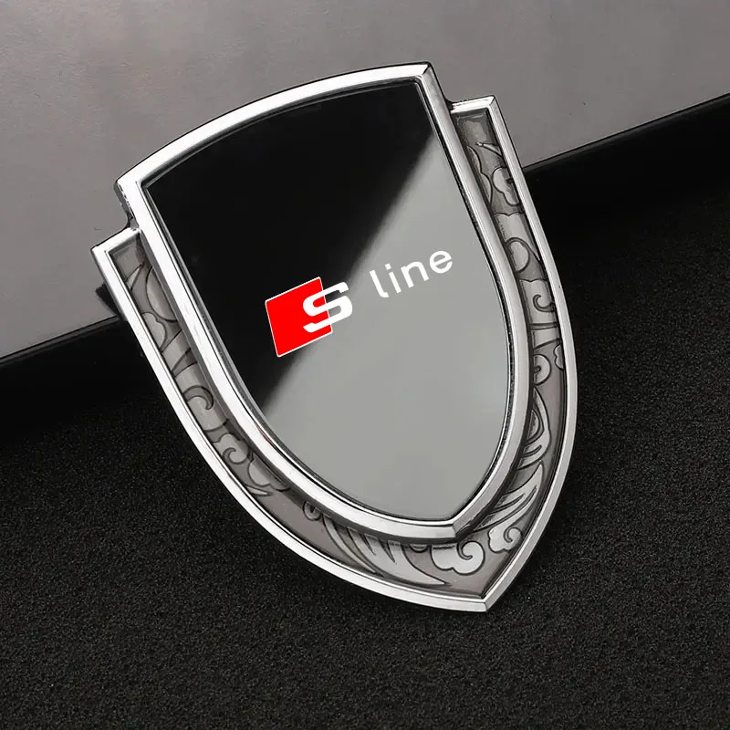 

Meta Car Sticker Auto Door Shield Emblem Car Body Badge Sticker for Audi S Line A4 A6 A7 RS A5 Q3 Q5 Q7 A8 A3 TT Sline S3 A8 S4