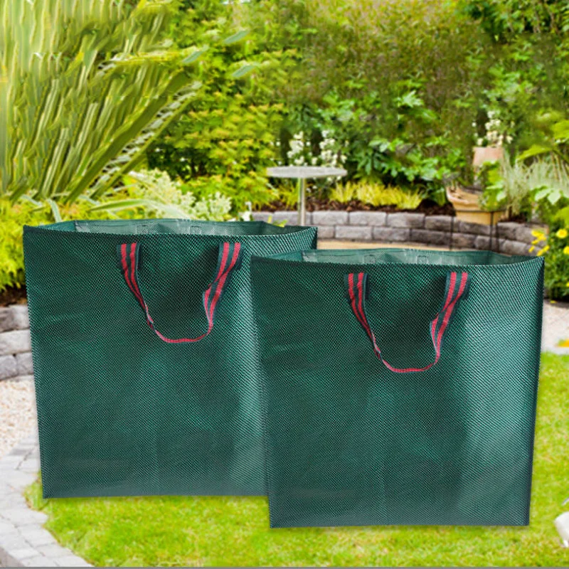 125/270L Leaf Bags Reusable Lawn Bags Garden Clippings Bags Yard Trash Bags Harvest Straw Bags Large Capacity Yard Trash Bags