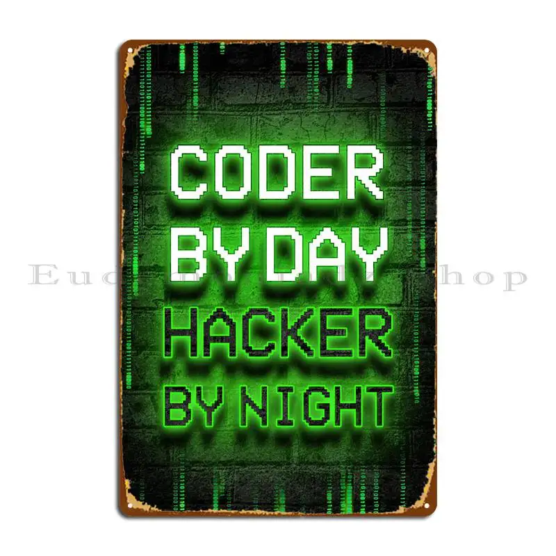 Computer pirata hacking Metal Sign Living Room Decoration Wall Decor Club personalizza Tin Sign Poster