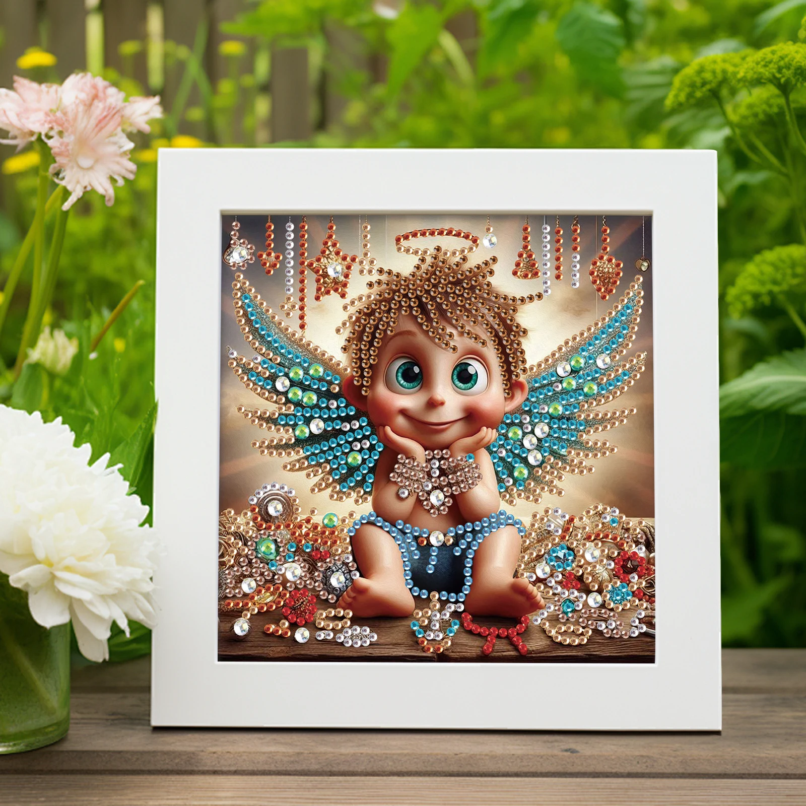 Angel Special Shape Diamond Art Painting Kit for Adult Beginner,Crystal Diamond Special Shape Kit for Home Wall Decoration Gift view 6