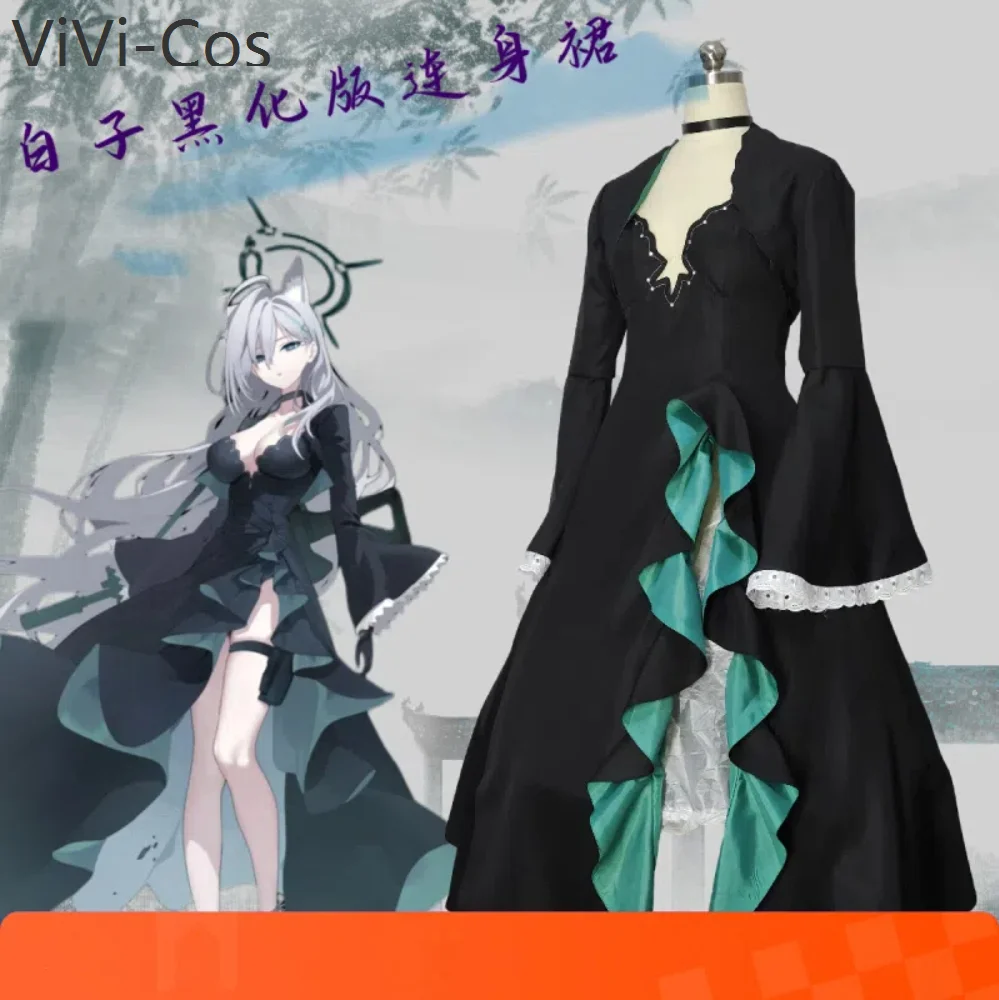 ViVi-Cos Blue Archive Sunaokami Shiroko Gown Cosplay Costume Cos Game Anime Party Uniform Hallowen Play Role Clothes Clothing