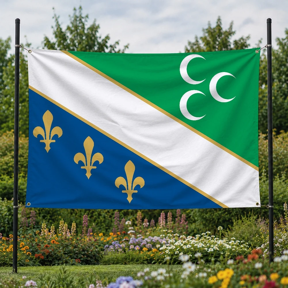 Sandzak  Flag Outdoor Flag for Home Camping Party Club Decor Garden Yard Wall Hanging Banner