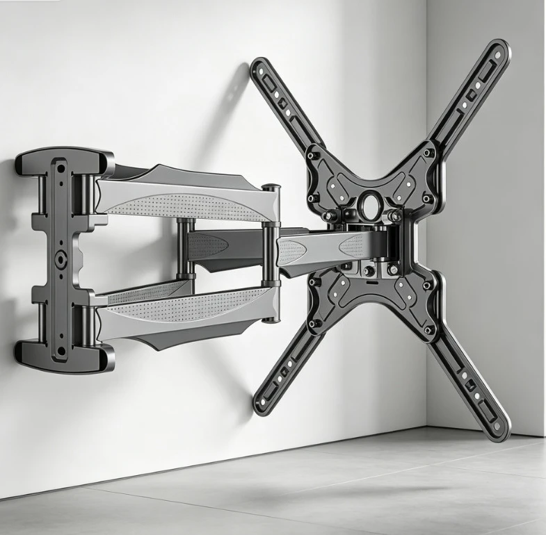 FY Foldable Full Motion TV Wall Mount Bracket 32-55 Inch LCD LED Swivel Tilt Rotating VESA 400x400 Holder