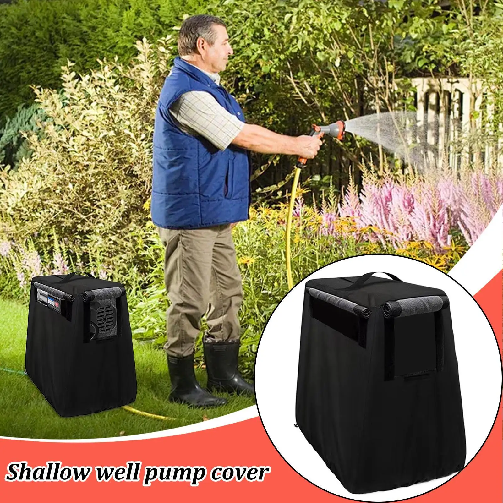 

Well Pump Covers For Outside Waterproof Protector 29 X 19 Inch Water Booster Pump Cover With Handle For Outdoor Garden Yard