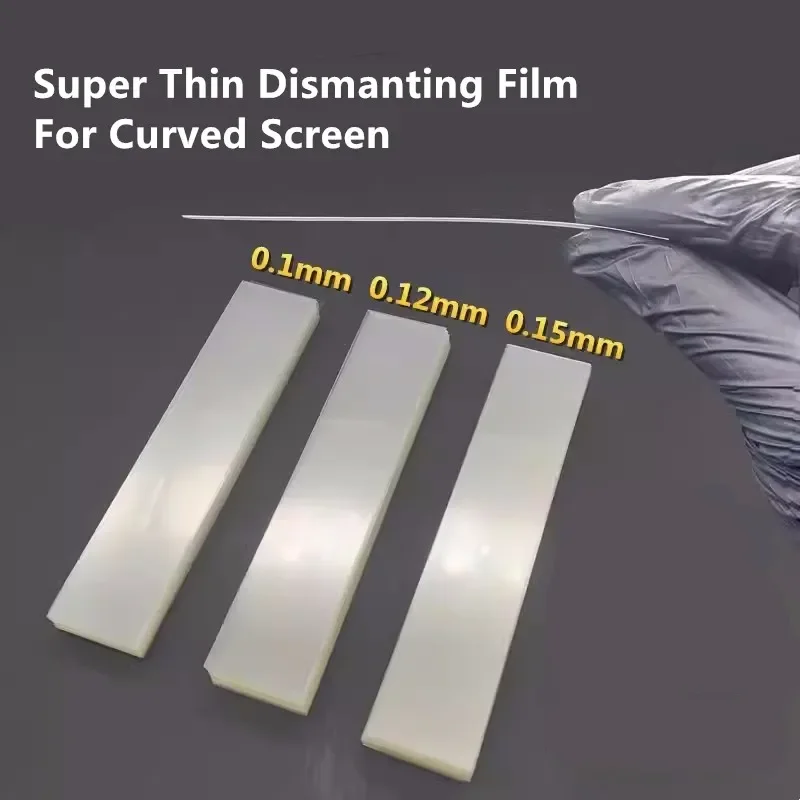 100pcs 0.1/0.12/0.15mm Ultra-thin Pry Card Plastic Disassembly Film For SAM For Huawei Curved Screen Middle Frame Separate