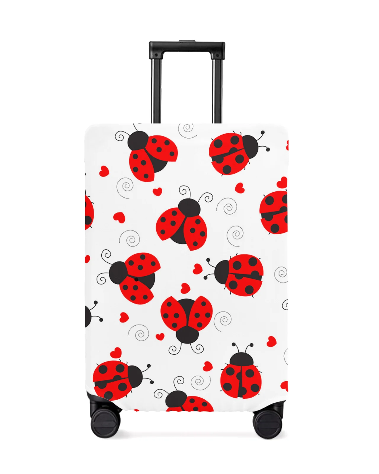 Ladybug Love Heart Dotted Texture Travel Luggage Cover Elastic Baggage Cover Suitcase Case Dust Cover Travel Accessories