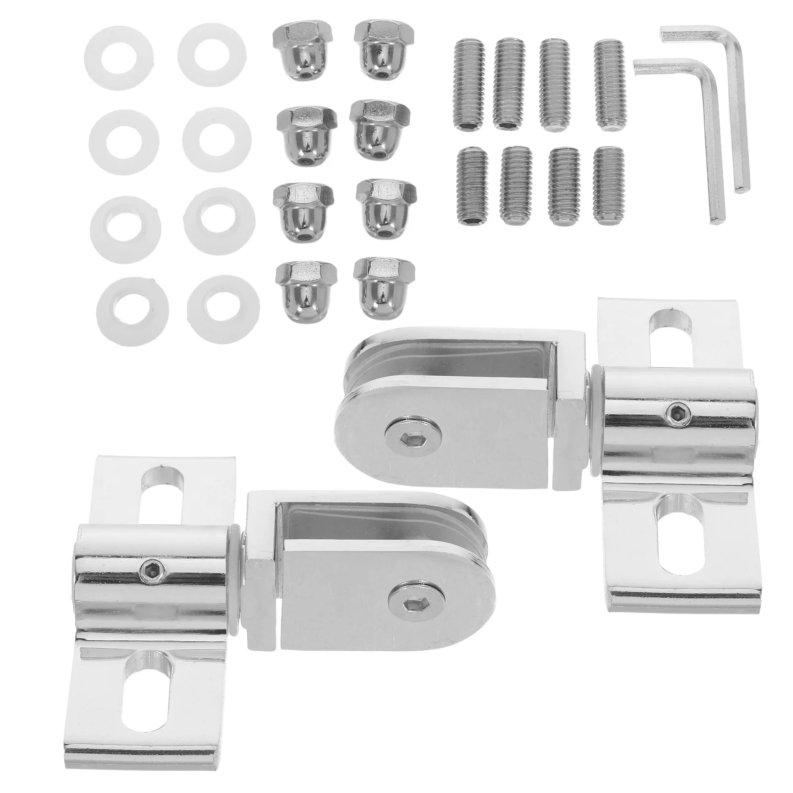 

2Set Reinforced Glass Shower Door Hinges Wear Resistant Construction Elegant Minimalist Design Bathrooms Shower Door Hinge
