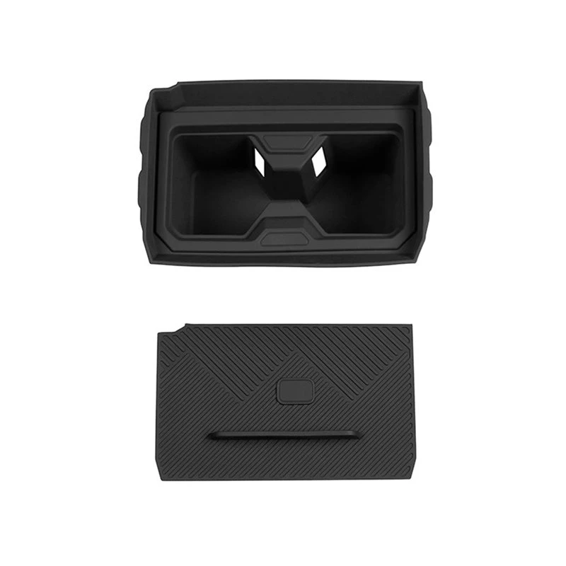 A96K-Center Console Cup Holder Insert Privacy Mat Set For Toyota 4Runner 2025 2026 Hidden Storage Organizer Accessories