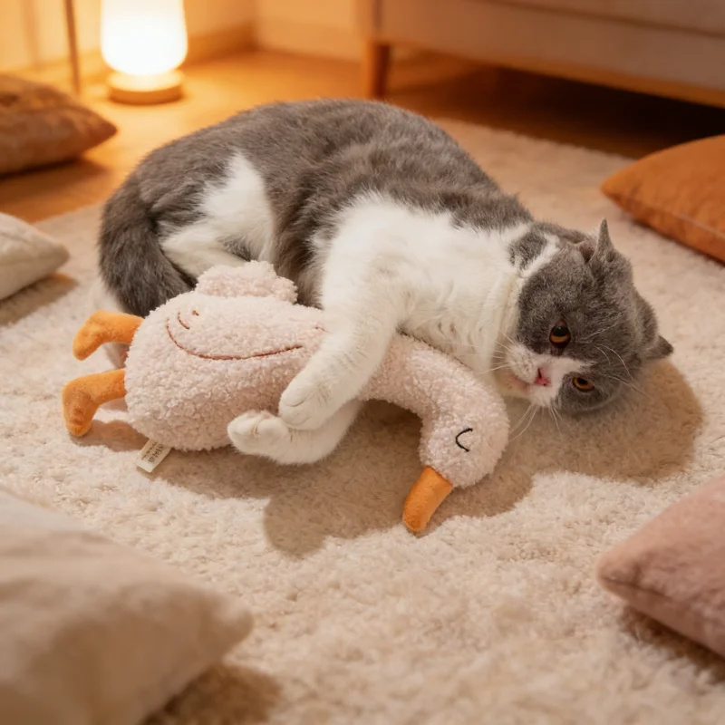 Juguetes de Peluche de Animales Adorables, Juguetes de Gato de Dibujos Animados, Suministros para Mascotas Indestructibles, Juguetes Resistentes y Seguros para Gatos, Contiene Catnip, Papel Arrugado con Sonido