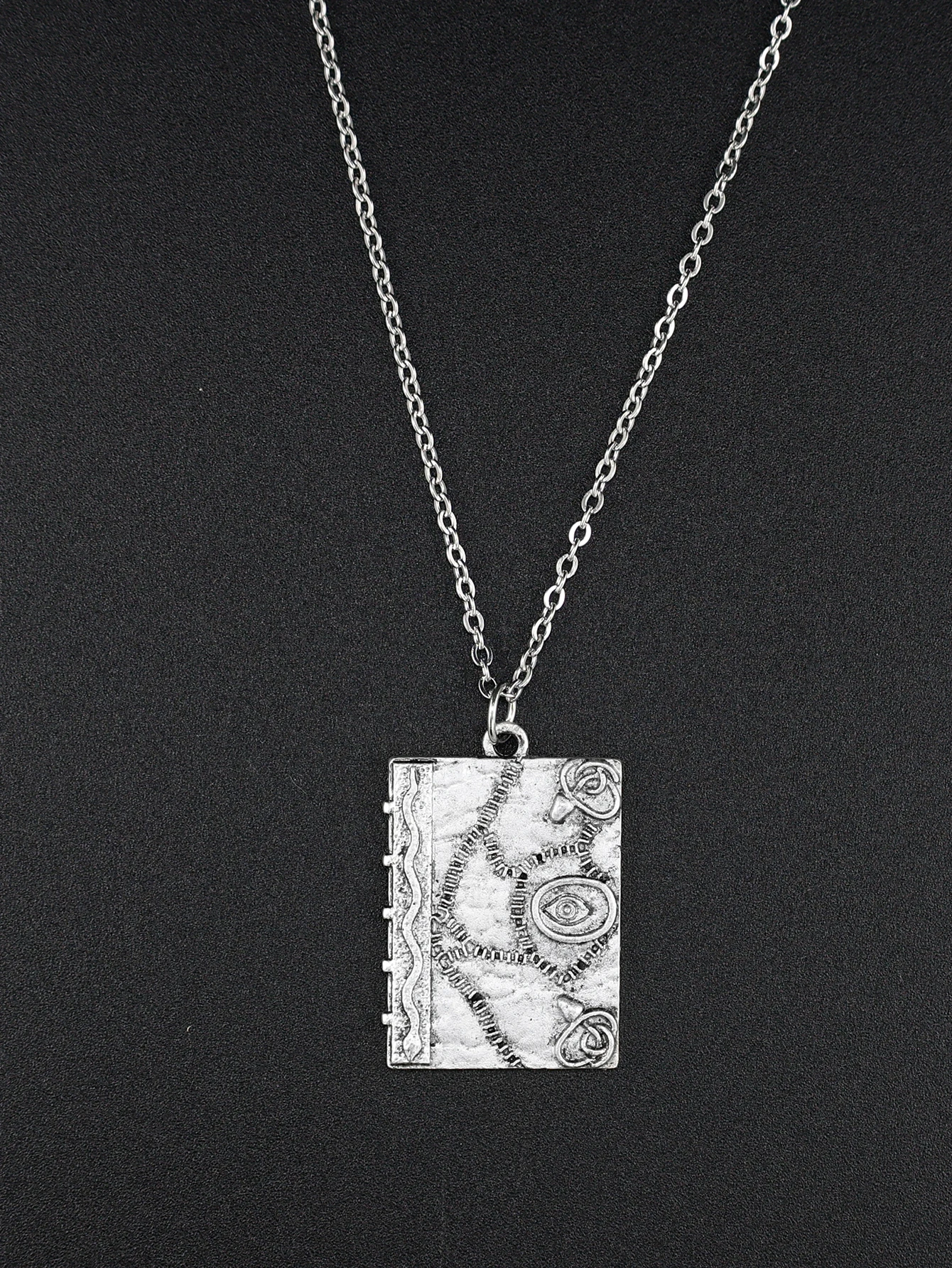 

Silver plated Magic Book Pendant Neckalce