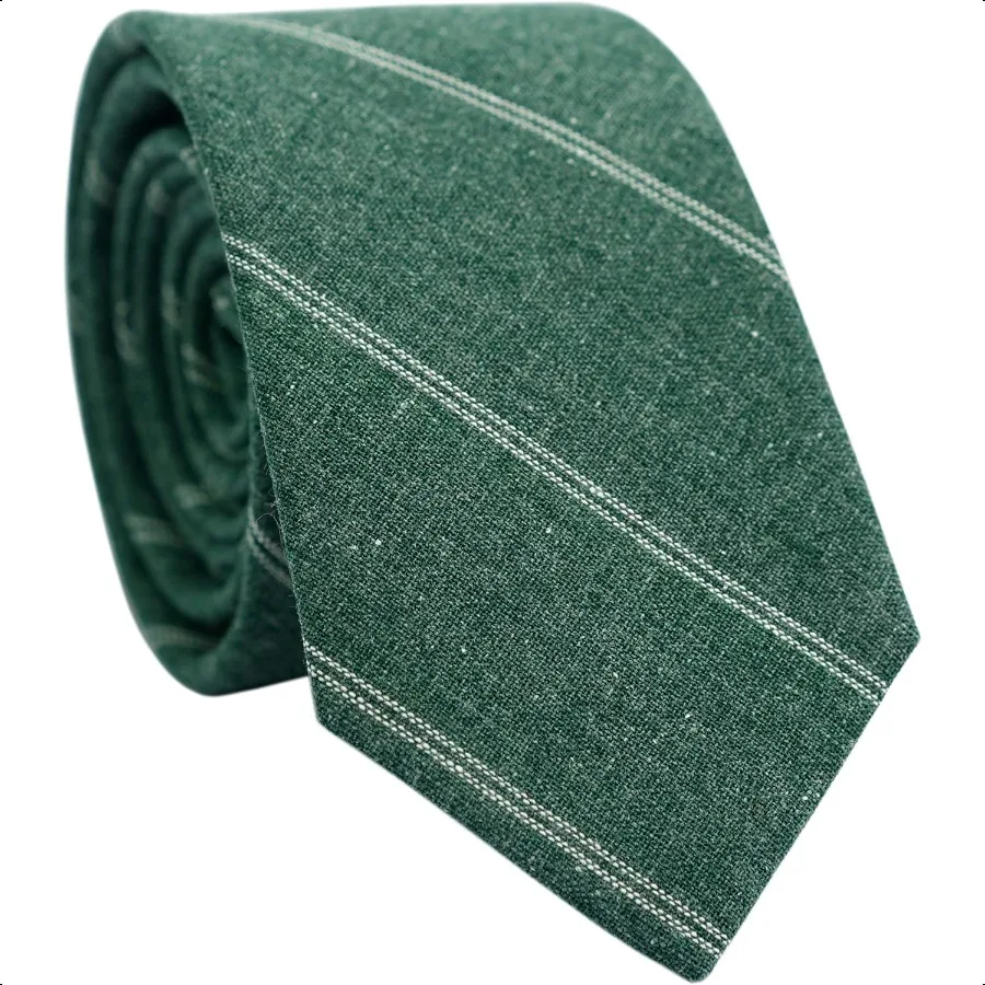 

2.5 inch Skinny Ties for Men Solid Cotton Linen Neckties