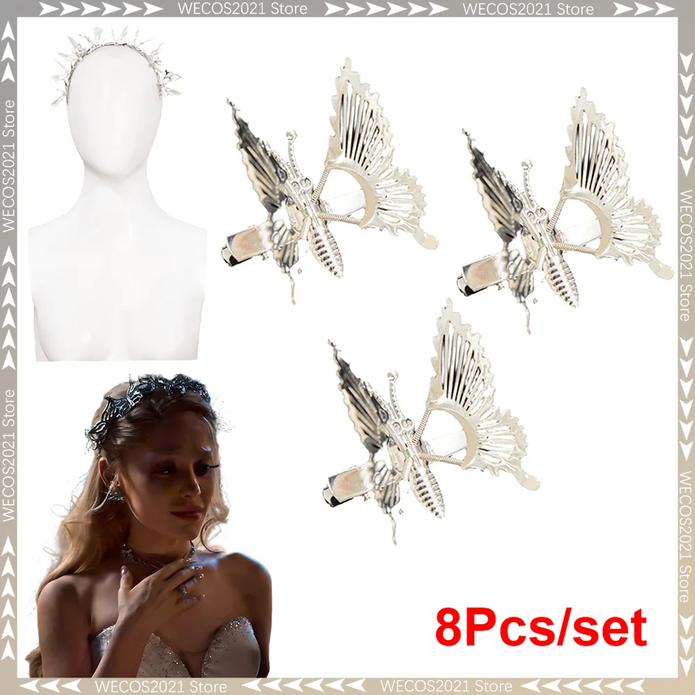 Disfraz Wicked 2 Witch Glinda, horquillas para el pelo, pinza pequeña para Cosplay, accesorios de disfraz de película 2025, regalos de utilería para fiesta de juegos de rol para mujer