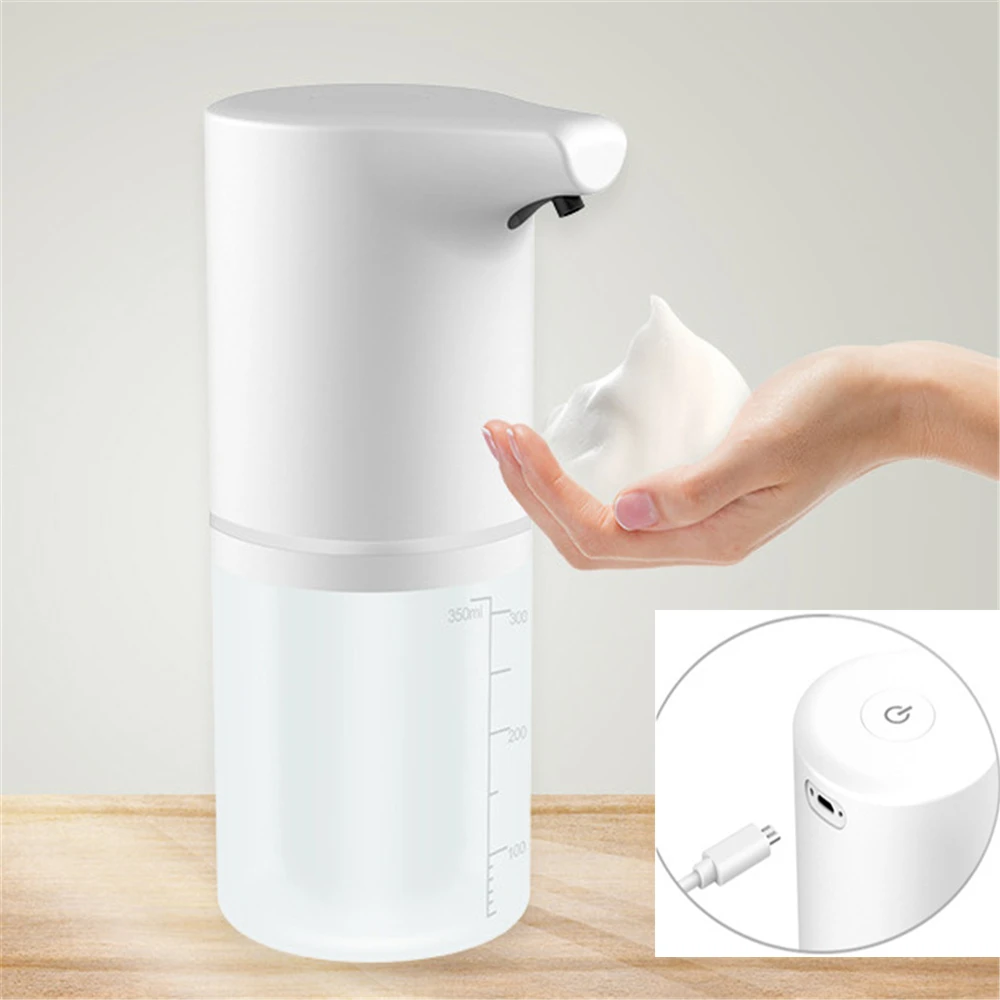 Dispensador de espuma con Sensor automático inteligente, dispensador de jabón líquido recargable con Sensor inteligente, desinfectante de manos sin contacto