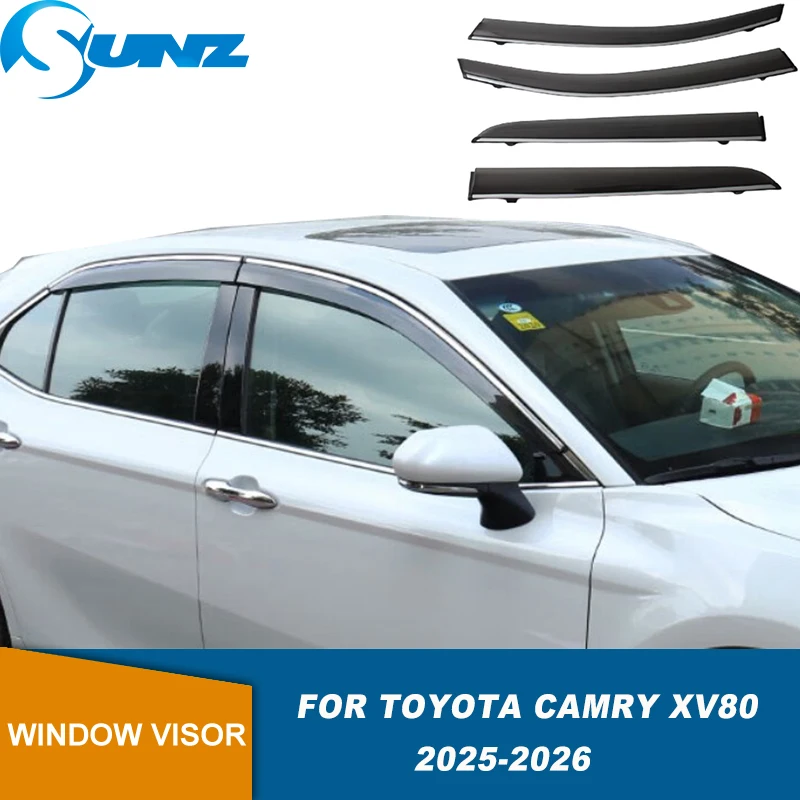 

Side Window Deflector For Toyota Camry XV80 2025 2026 Car Window Visor Sun Rain Guard Weather Shield Wind Deflector
