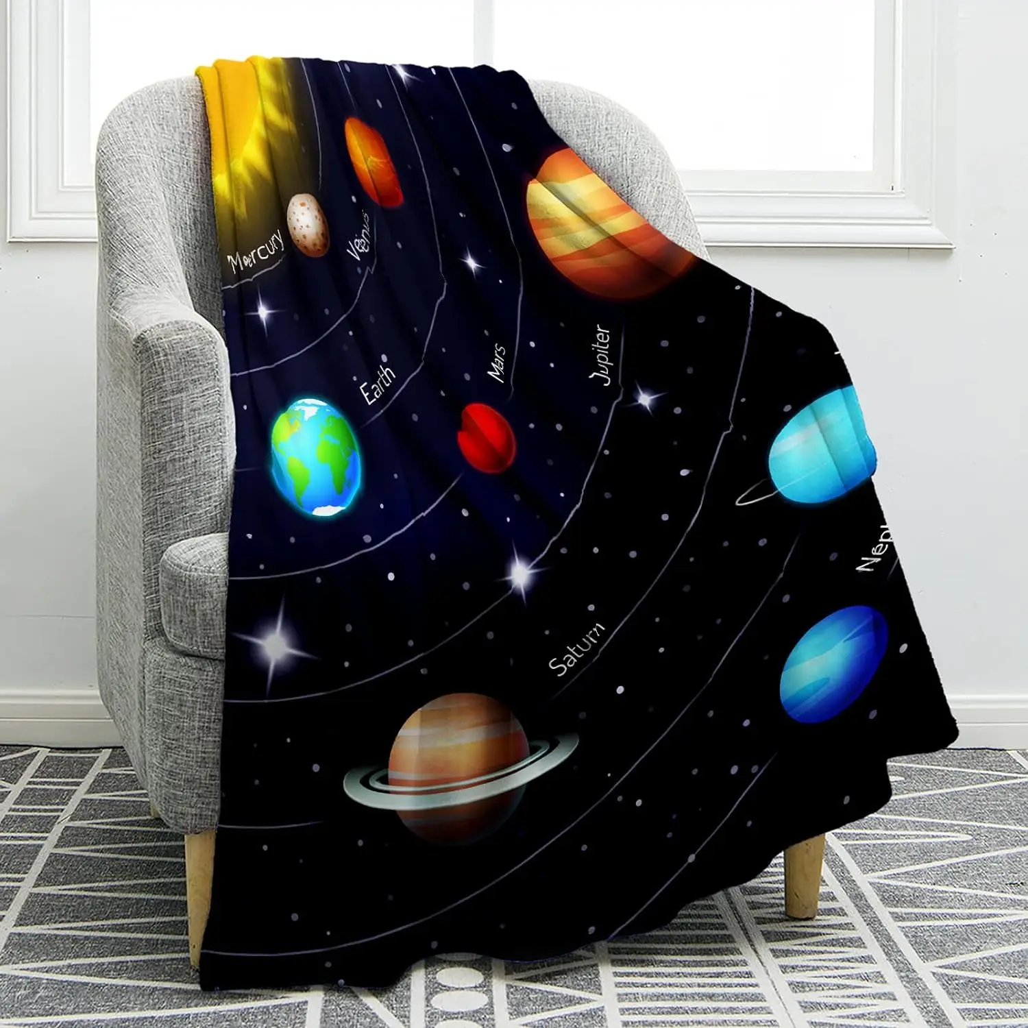 Galaxy blanket gift, space themed gift for men and women, Christmas, birthday, and Valentine's Day gift for girls