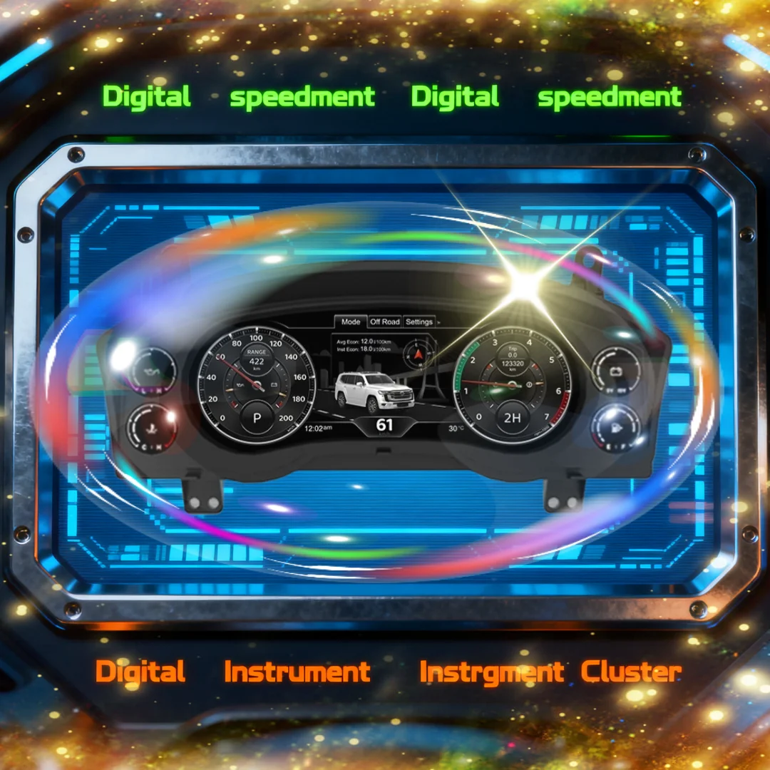 

12.3 Inch Digital Cluster For Toyota Land Cruiser LC200 2008-2021 Car LCD Instrument Panel Virtual CockPit Speed Meter Dashboard