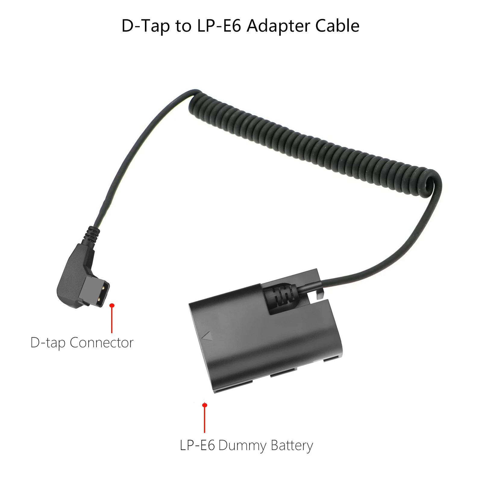 LP-E6N Dummy Battery+NP-F Battery Adapter Mount Plate for Canon EOS R5/R5C and BMPCC 4K/6K, with USB-C Port and Dual DC Outputs