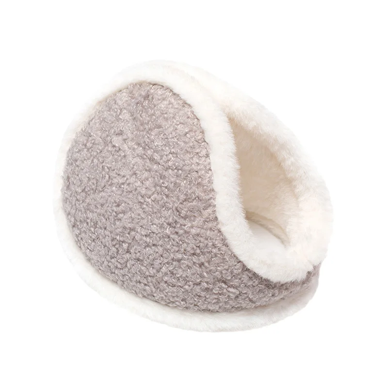 Earmuffs macios de pelúcia para mulheres, cobertura auricular quente e fácil de usar, equitação feminina ao ar livre, esporte à prova de vento, inverno, 13 cm, 15cm