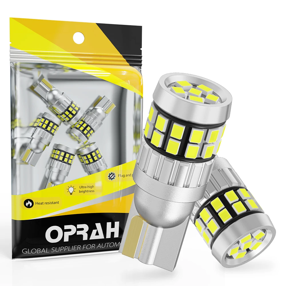 2pcs OPRAH LED T10 W5W 12V 24V Car Truck Lights Interior Bulb Canbus 2016 30SMD Dome Map Reading Signal Lamps Side Parking Diode