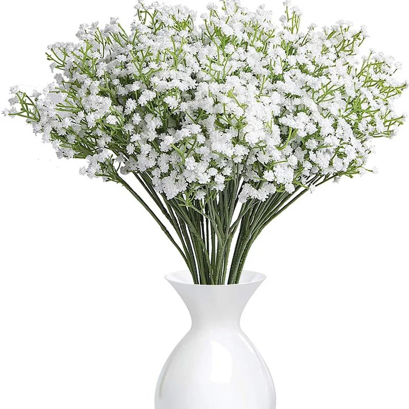 Flores artificiales de plástico falso Gypsophila, accesorios para ramo de novia, jarrón de liquidación, decoración para la habitación del hogar, regalo artesanal, patio barato