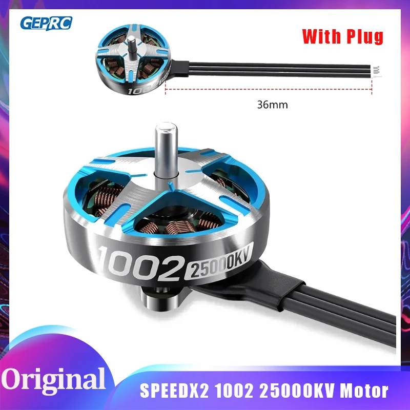 

GEPRC SPEEDX2 1002 25000KV Мотор Подходит T-Cube18 Дрон DIY RC FPV Квадрокоптер Фристайл 1,6-2 дюймов Аксессуары для дронов