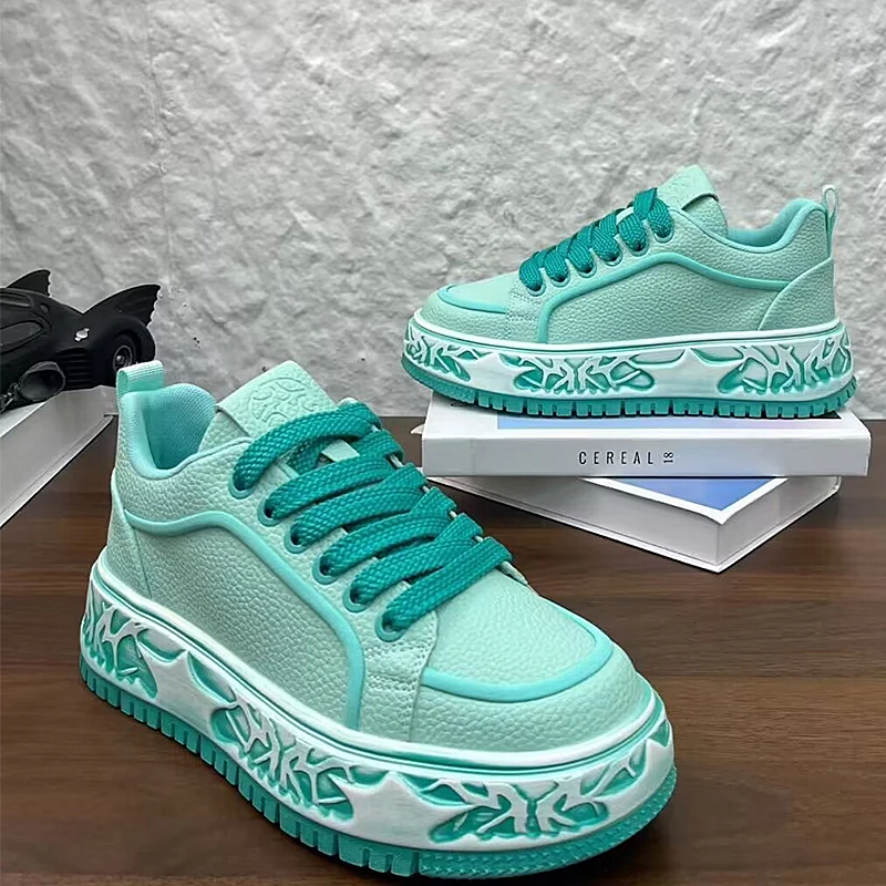 

Кроссовки в стиле ретро, повседневные мужские дизайнерские туфли с тиснением, модная кожаная дышащая спортивная обувь на платформе с увеличенной высотой