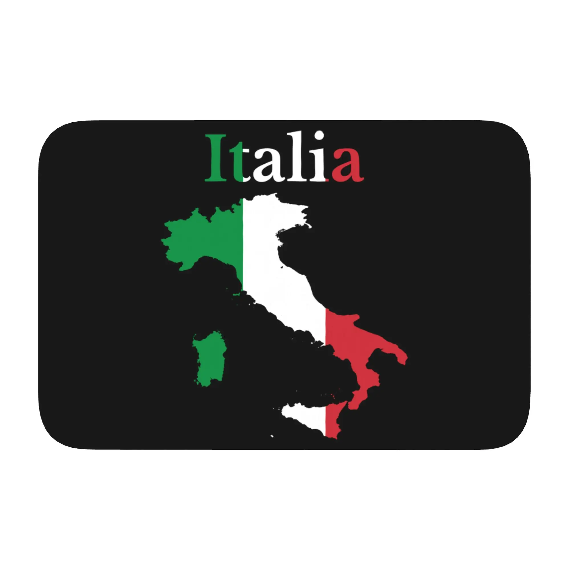Custom Italy Map Flag Doormat Mat Anti-Slip Italian Patriotic Bath Kitchen Bedroom Rug Carpet 40*60cm