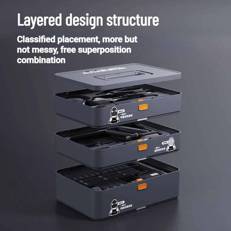 Xiaomi JIMI Box Home Layered Toolbox Set Multifunctional Maintenance Tools Combination Household Repair Power Drill Screwdriver