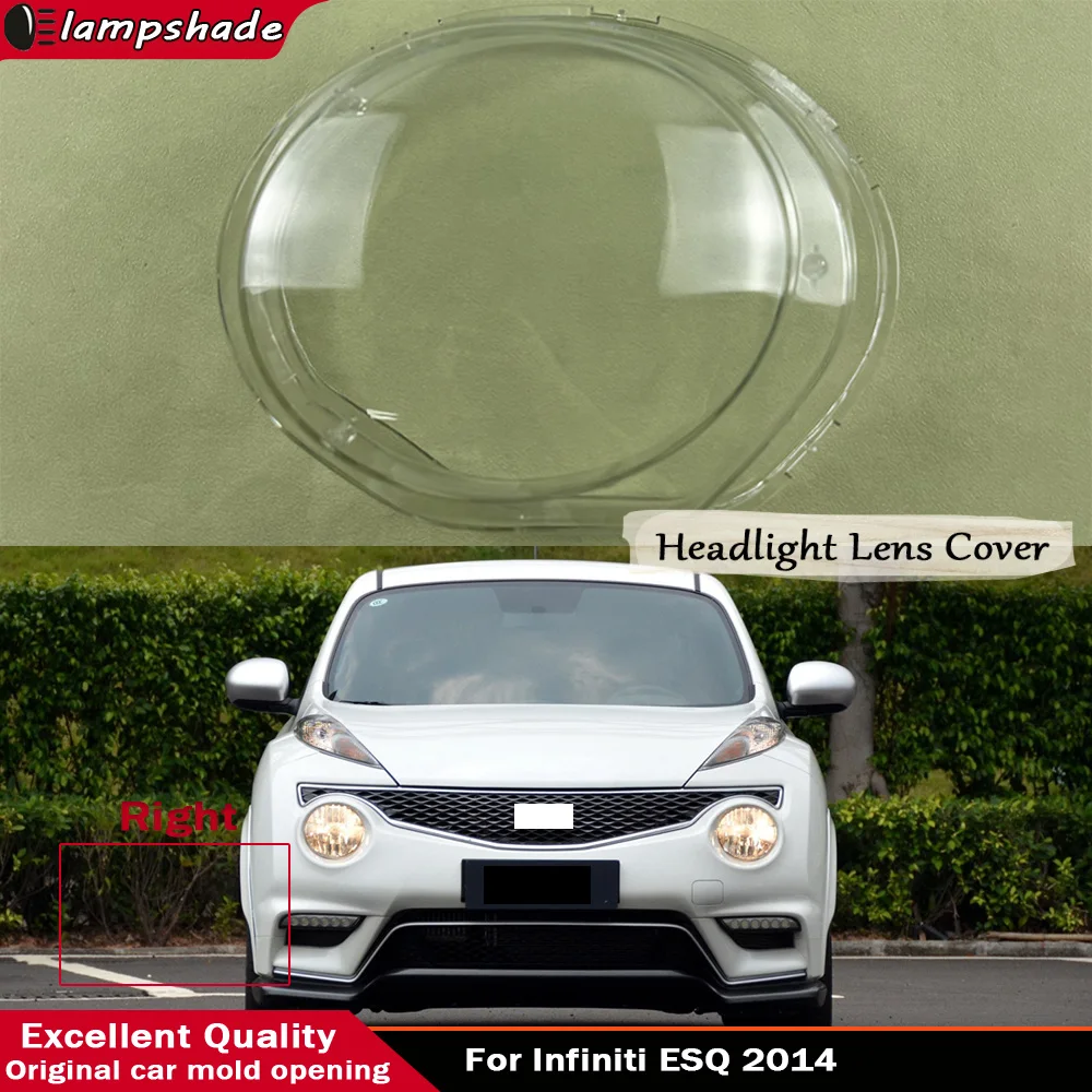 

Auto Case Headlamp Caps Car Front Headlight Lens Cover Lampshade Lampcover Head Lamp Light Glass Shell For Infiniti ESQ 2014