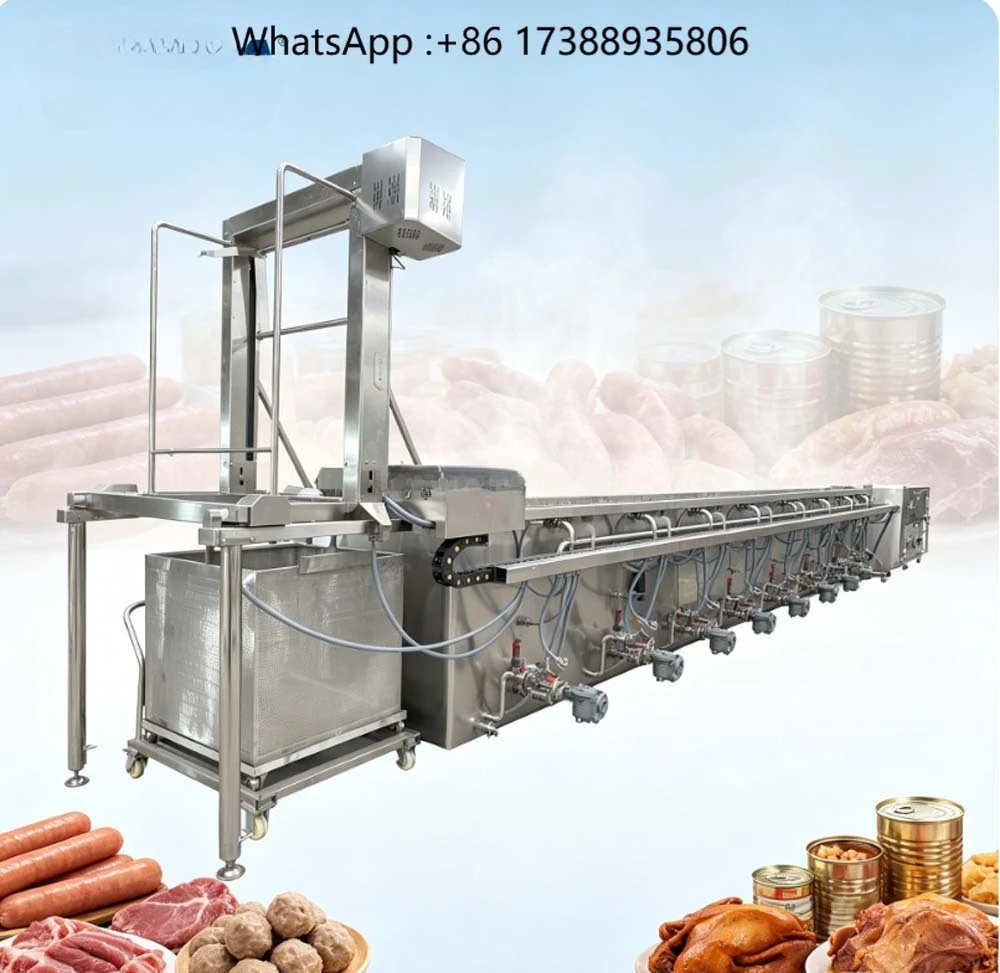 Continuous Braised Cooking Pot, Continuous Meat Boiling Equipment for Large Scale Production
