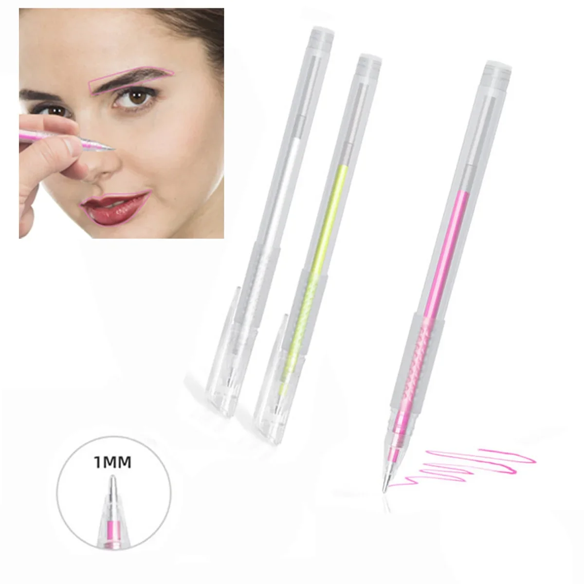 1pcs Tattoo Eyebrow Marker Pen Microblading Surgical Skin Permanent Make up Supplies Waterproof Marker Brow Pencil Tattoo Tool