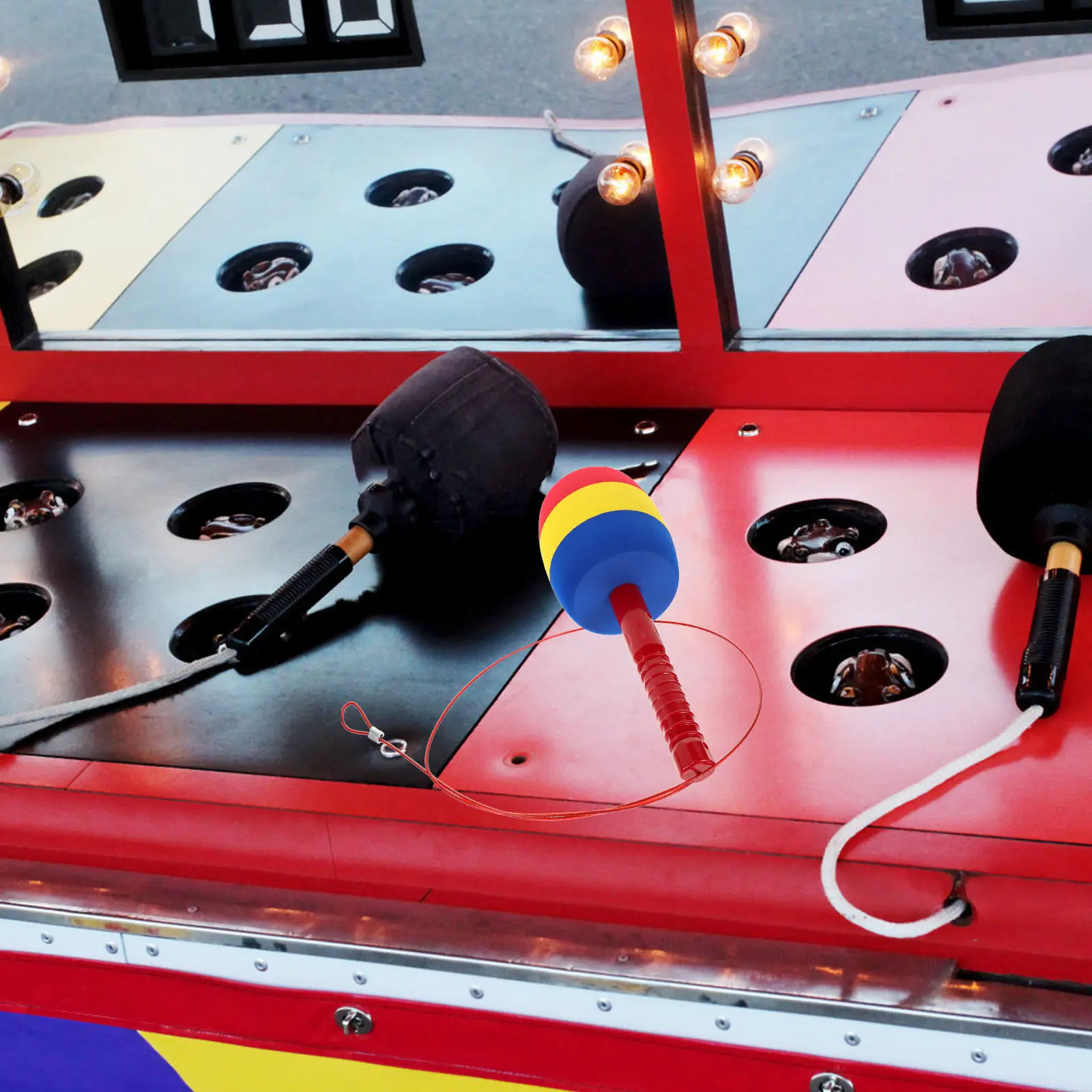 

Интерактивная игра-стучалка «Молоток-крот» с веревкой, профессиональный молоток для детей 2-6 лет, развивает координацию и