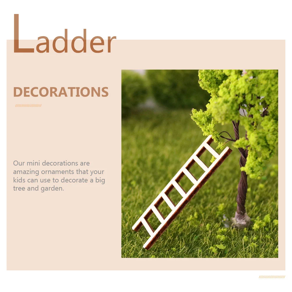 10 PCS Models Mini Ladder Simulation Micro-landscape Adornment Ornaments Succulents Bonsai Use Decor Decoration