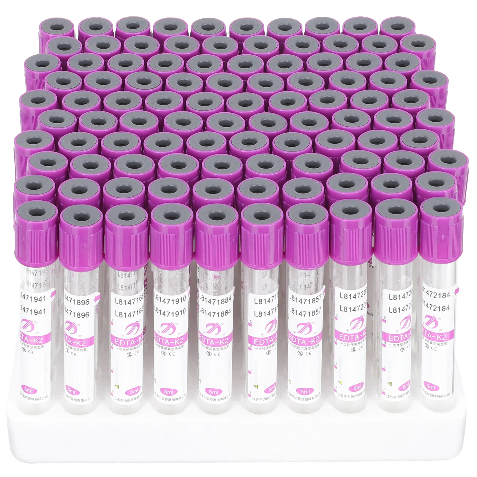 

100pcs Glass Test Tubes Laboratory Tubes Lids for Blood Collection Safe Leak Proof Premium Material