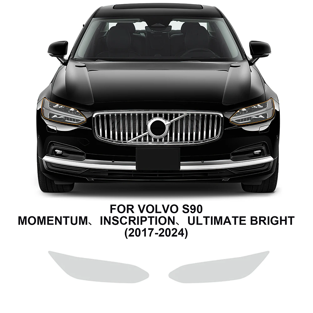 

For Volvo S90 Inscription 2017-2024 Headlight Rearview TPU Paint Protection Film Pre-cut Clear PPF TPU Bra Anti-scratch Kit