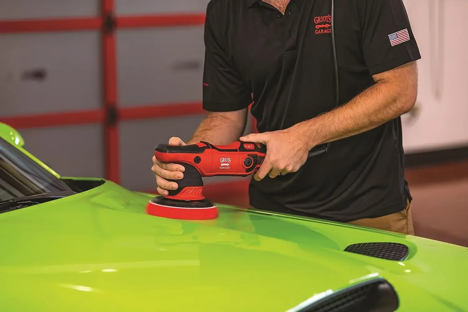 Polidor orbital aleatório Garage G9 - Polidor de dupla ação de velocidade variável de 1.000 watts e 6 polegadas - Design ergonômico confortável para Ext