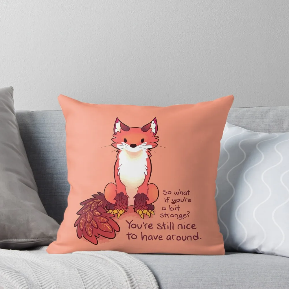 You're Still Nice to Have Around Enfield Fox Throw Pillow Cushions For Sofa Cushion Child