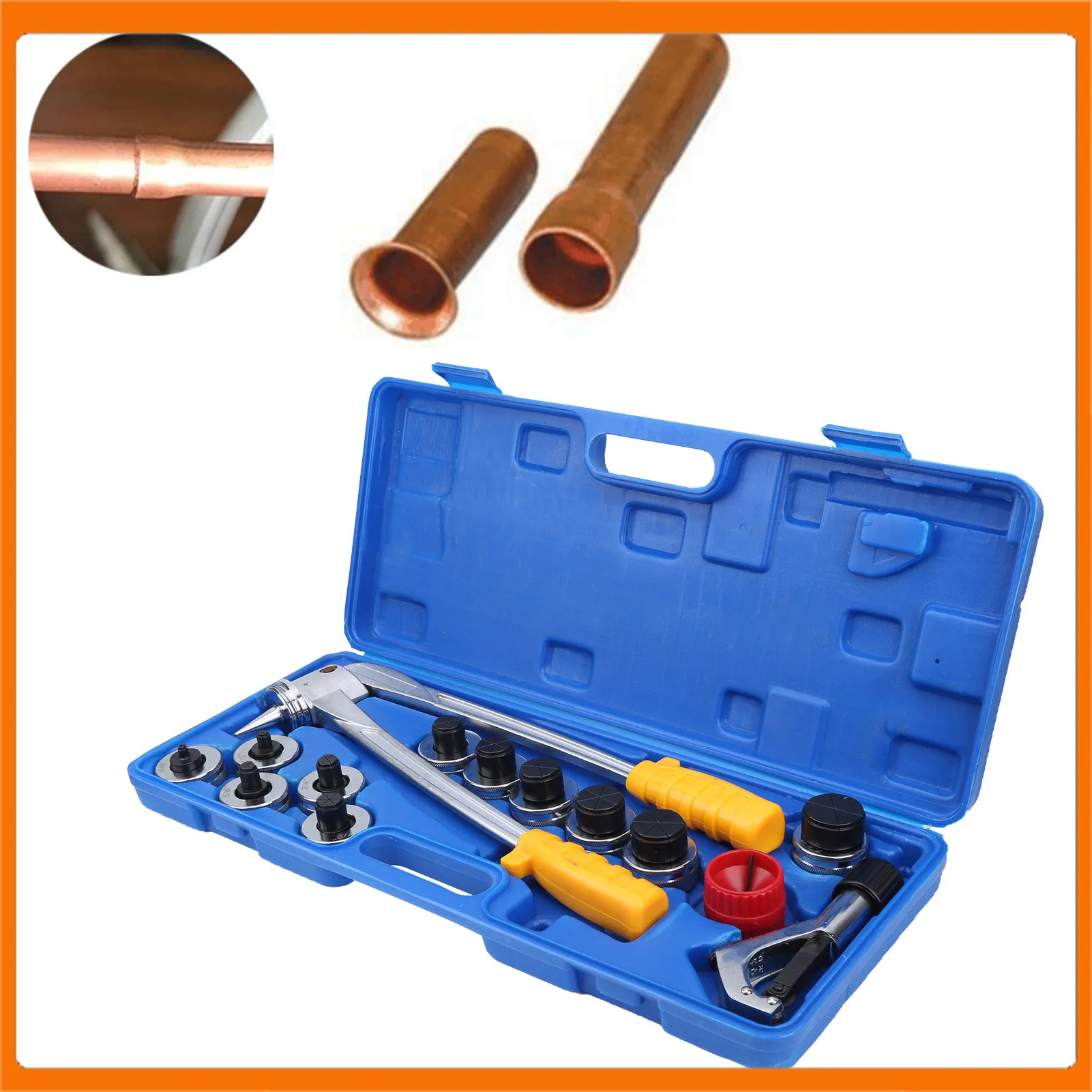 Kupferrohr-Expander, Bördelwerkzeug, Hebeltyp, Rohraufweitwerkzeug, tragbares manuelles Kupfer-Aluminium-Rohr-Expander-Set